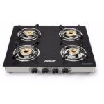 Eveready Stainless Steel 4 Burner Glass Gas Stove EMI Rs.198